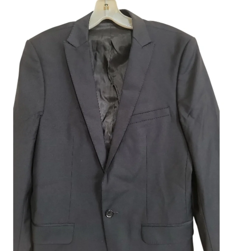 Zara Mens Black One Button Blazer Jacket Size 36